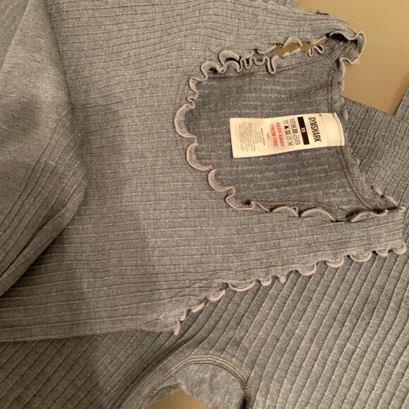 BNWT GYMSHARK 3 PCS Luxe Seamless Leggings ZIp Up Jacket & Sports Bra XS S - Picture 14 of 16